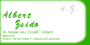 albert zsido business card